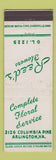 Matchbook Cover - Reed's Flowers Arlington VA