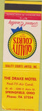 Matchbook Cover - Drake Motel Springfield OH