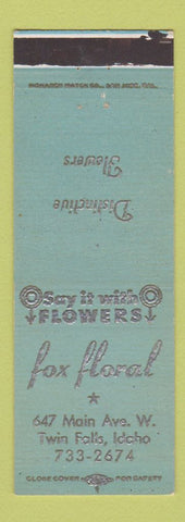 Matchbook Cover - Fox Floral Flowers Twin Falls ID
