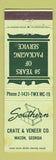 Matchbook Cover - Southern Crate Veneer Macon GA WEAR