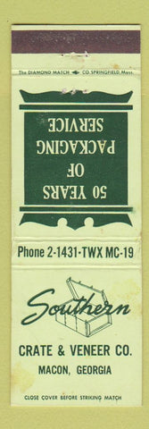 Matchbook Cover - Southern Crate Veneer Macon GA WEAR