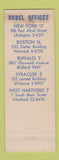 Matchbook Cover - Rudel Machinery Machine Tool New York Boston Buffalo WEAR