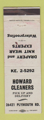 Matchbook Cover - Howard Cleaners WEAR