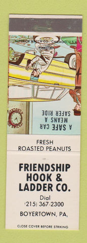 Matchbook Cover - Friendship Hook Ladder Boyertown PA