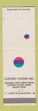 Matchbook Cover - Century Papers Beaumont Dallas Houston Laredo McAllen TX