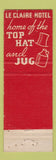 Matchbook Cover - Le Claire Hotel Moline IL WEAR