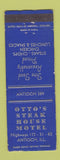 Matchbook Cover - Otto's Steak House Motel Antioch IL WORN