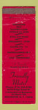 Matchbook Cover - Friendly Motel Rochester NY WEAR