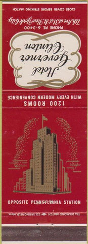 Matchbook Cover - hotel Governor Clinton New York City