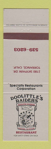 Matchbook Cover - Doolittle's Raiders Restaurant Torrance CA