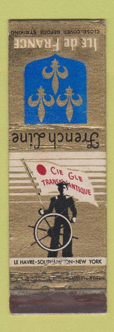 Matchbook Cover - French Line Ile De France Cruise WEAR