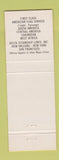 Matchbook Cover - Delta Line Cruises New Orleans LA