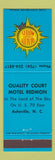 Matchbook Cover - Quality Court Motel Redmon Asheville NC