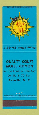 Matchbook Cover - Quality Court Motel Redmon Asheville NC