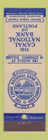 Matchbook Cover - Canal National Bank Portland ME?