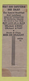 Matchbook Cover - Famous American Cafeteria New York City WEAR