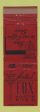 Matchbook Cover - Hotel Fox Austin MN