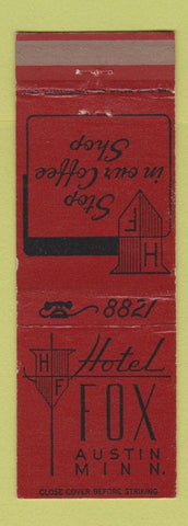 Matchbook Cover - Hotel Fox Austin MN