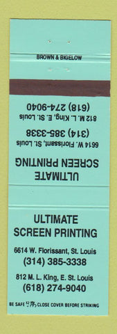 Matchbook Cover - Ultimate Screen Printing St Louis MO East St Louis IL