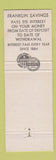 Matchbook Cover - Franklin Savings Association Chicago IL WEAR