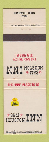 Matchbook Cover - Sam Houston Inn Huntsville TN Best Western