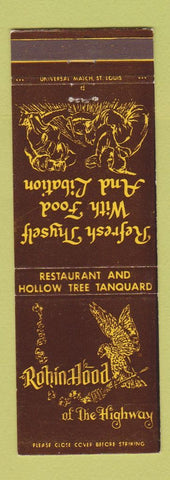 Matchbook Cover - Robin Hood Restaurant Pevely MO