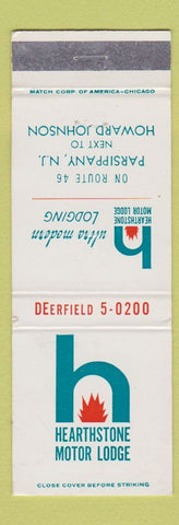 Matchbook Cover - Hearthstone Motor Lodge Parsippany NJ WEAR