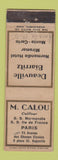 Matchbook Cover - M Calon Salon Paris France Deauville Biarritz Monte Carlo WEAR