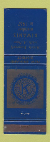 Matchbook Cover - Kiwanis International New England District Providence RI WEAR