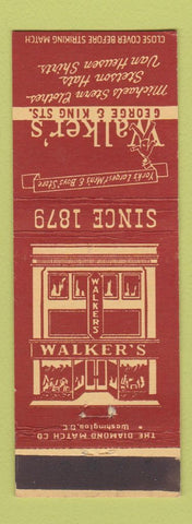 Matchbook Cover - Walker's Men's Clothes York PA