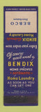 Matchbook Cover - Bendix Laundry Appliances Bebco