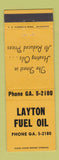 Matchbook Cover - Layton Fuel Oil