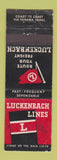 Matchbook Cover - Luckenbach Lines Freight  WEAR