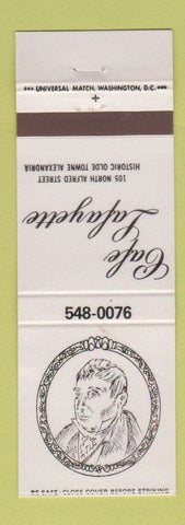 Matchbook Cover - Cafe Lafayette Alexandria VA