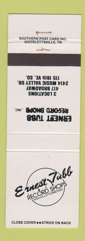 Matchbook Cover - Ernest Tubb Record Shops Nashville TN