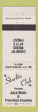 Matchbook Cover - Starlite Club Jack Walls Kansas City MO Country Music