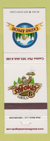Matchbook Cover - Casino Apache Smokey B's Grill Mescalero NM