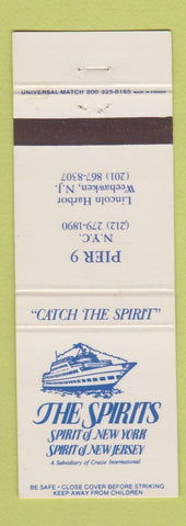 Matchbook Cover - Spirits of New York NJ Cruise New York City Weehawken NJ