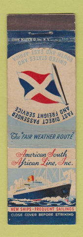 Matchbook Cover - American South African Line Freight WEAR