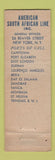 Matchbook Cover - American South African Line Freight WEAR