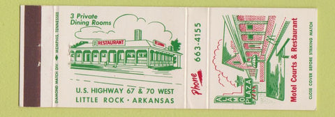 Matchbook Cover - Alamo Plaza Motel Little Rock AR