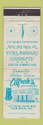 Matchbook Cover - Alfredo's Restaurant Palm Beach FL WORN