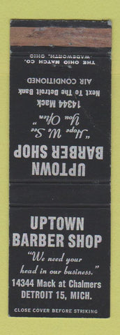 Matchbook Cover - Uptown Barber Shop Detroit MI WEAR