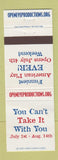 Matchbook Cover - You Can't Take It With You Play Open Eye Productions