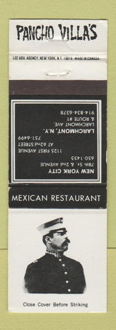 Matchbook Cover Pancho Villa's Restaurant Mexican New York City Larcnhmont NY