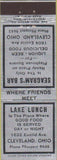 Matchbook Cover - Lake Lunch Cleveland OH