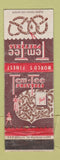 Matchbook Cover - Tem Tee Pretzels WORN