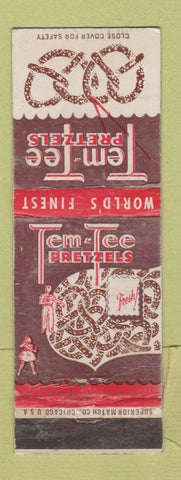 Matchbook Cover - Tem Tee Pretzels WORN