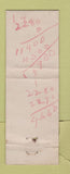 Matchbook Cover - Tem Tee Pretzels WORN