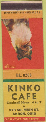 Matchbook Cover - Kinko Cafe Akron OH